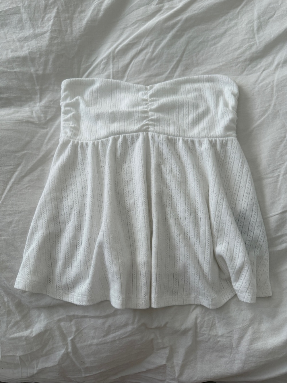 Hollister Easy Strapless Pointelle Babydoll Top - Picture 4 of 5